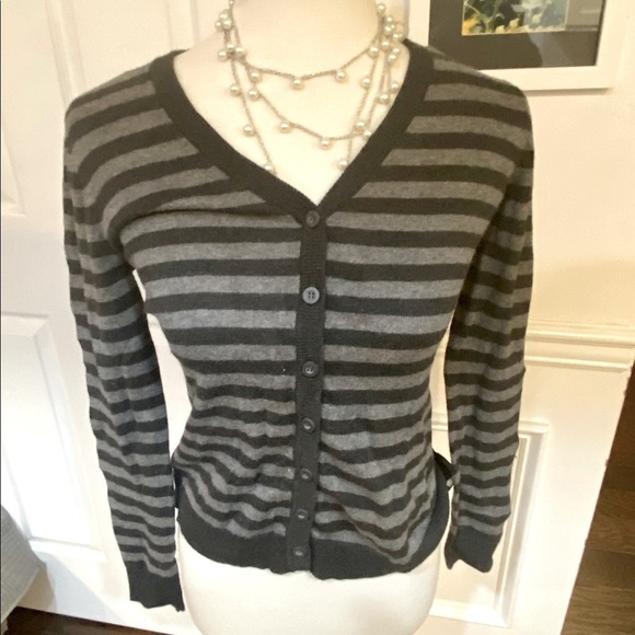 Anthropologie Sweaters - Tabitha Striped Button Front Cardigan Sweater, XS